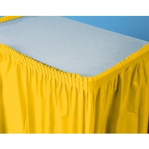   FALDA MESA PL AMARILLO 73X426CM
