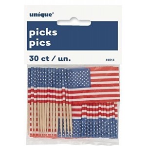 PAQ.30/U PINCHO BANDERA AMERICANA 6,35CM