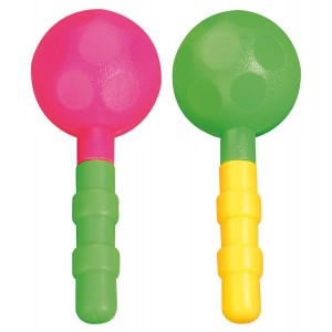   2 MARACAS MULTICOLOR PLASTICO
