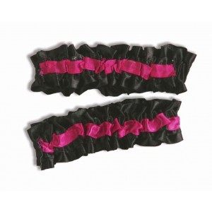 PAQ.2/U LIGAS NEGRA/FUCSIA AÑOS 20