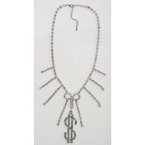 COLLAR MAFIOSA SIMBOLO DOLAR C/STRASS