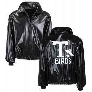 CHAQUETA T-UNICA NEGRA T-BIRDS AÑOS 50