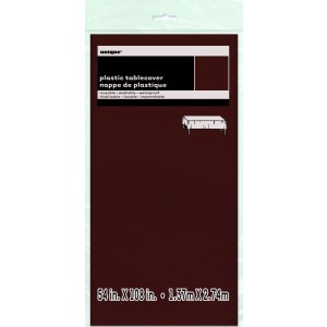 MANTEL PLASTICO MARRON 137X274CMS