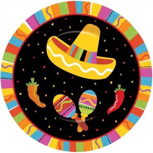 PAQ.8/U PLATO FIESTA MEXICANA 17,8CM