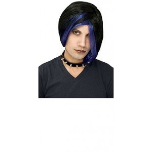 PELUCA CHICO GOTICO C/MECHA AZUL