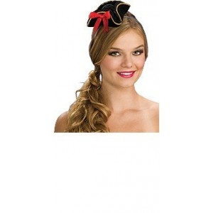 DIADEMA MINI SOMBRERO NEGRO PIRATA