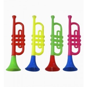TROMPETA PLASTICO PAYASO 34CM