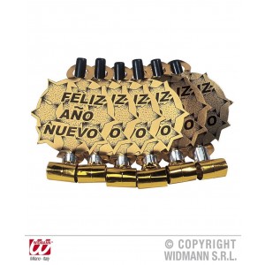 6 ESPANTASUEGRAS FELIZ AÑO ORO