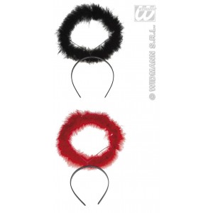 DIADEMA ANGEL ROJO/NEGRO C/MARABU