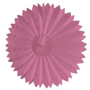   COLGANTE ABANICO PAPEL ROSA 25CM