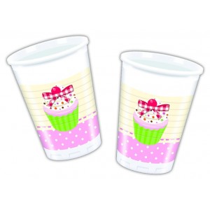 PAQ.10/U VASO DELICIOSO PASTEL 200ML