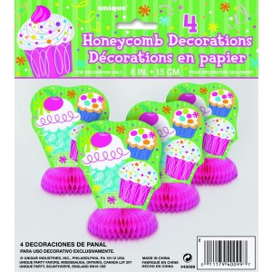 $ PAQ.4/U MINI CENTRO MESA CUPCAKE 15CM