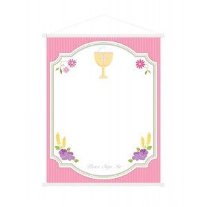 BANDEROLA 1COMUNION ROSA