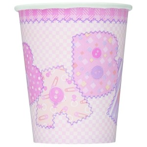 PAQ.8/U VASOS BABY BOTON ROSA 266ML