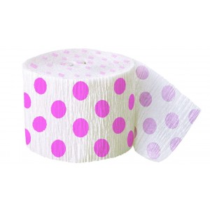  R/CRESPON BLANCO TOPO ROSA 4,76X9,14
