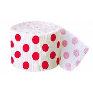  R/CRESPON BLANCO TOPO ROJO 4,76X9,14