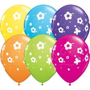 $D 6 GLOBOS 11" LATEX PRIMAVERA COL.SUR