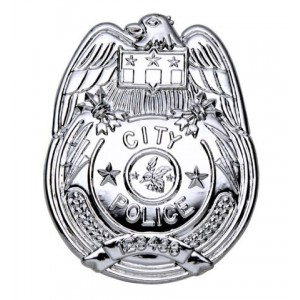 PLACA POLICIA PLATEADA