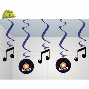 $D 5/U COLGANTES DECO DISCO NOTAS 60