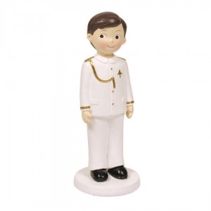 FIGURA NIÑO COMUNION BLANCO CAPITAN 16CM