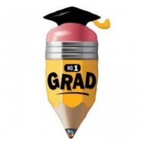 $D GLOBO 41" FOIL FORMA LAPIZ GRADUACION