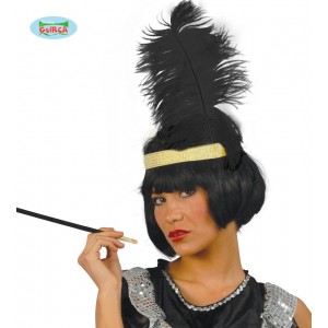 PLUMA AVESTRUZ NEGRA 50CM