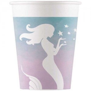   8 VASOS CARTON SIRENA ELEGA 200ML